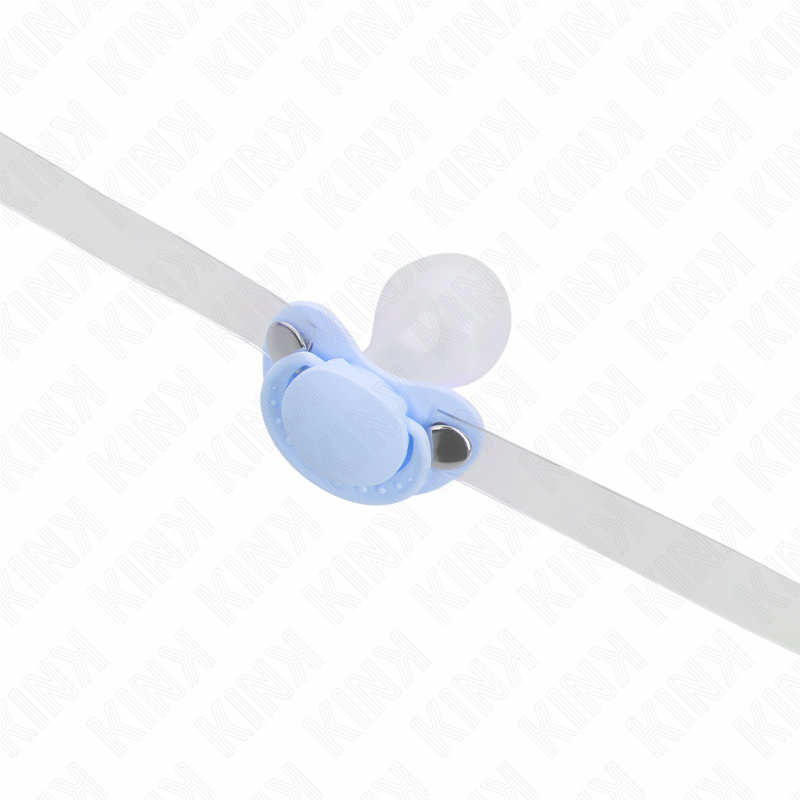 Kink Collar & Gag Kink - Light Blue Pacifier Shaped Gag 5.5 X 4 Cm Adjustable 43-60 Cm