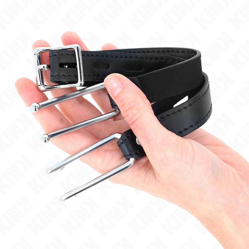 Kink Collar & Gag Kink - Metal Hook Gag 11.5 Cm With Leatherette Strap Adjustable 39-58 Cm X 2 Cm