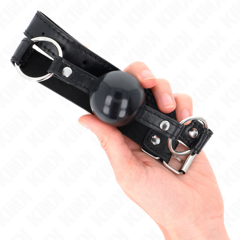 Kink Collar & Gag Kink - Black Tpe Ball 4 Cm Gag 60 X 2 Cm