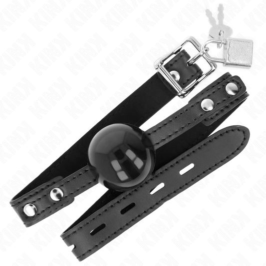 Kink Collar & Gag Kink - Soft Tpe Ball 4 Cm Gag Model 3 60 X 2 Cm Adjustable 37-52 Cm