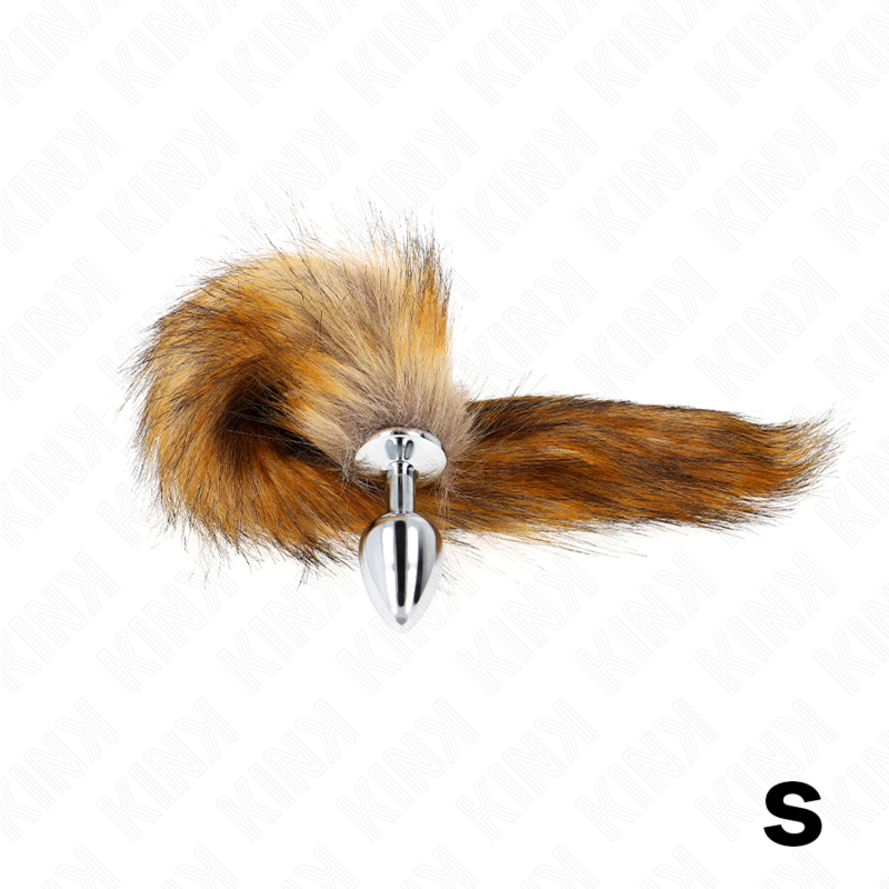 Kink Pleasure Plugs Kink - Anal Plug Size S 7 X 3 Cm With Synthetic Tail 40 Cm Brown
