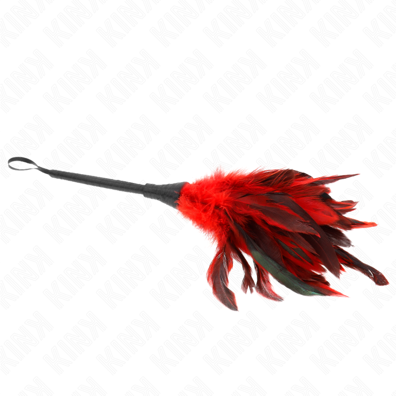 Kink Impact & Touch Kink - Red Maids Horn Shaped Tickle Chicken Feathers 36 Cm