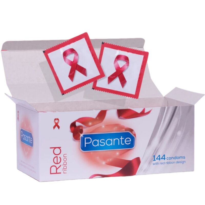 Pasante Condoms Red Ribbon 144 Units