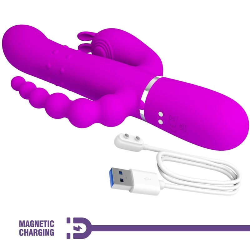 Pretty Love Flirtation Pretty Love - Cammy Triple Vibrator Multifunction 4 In 1 Pink