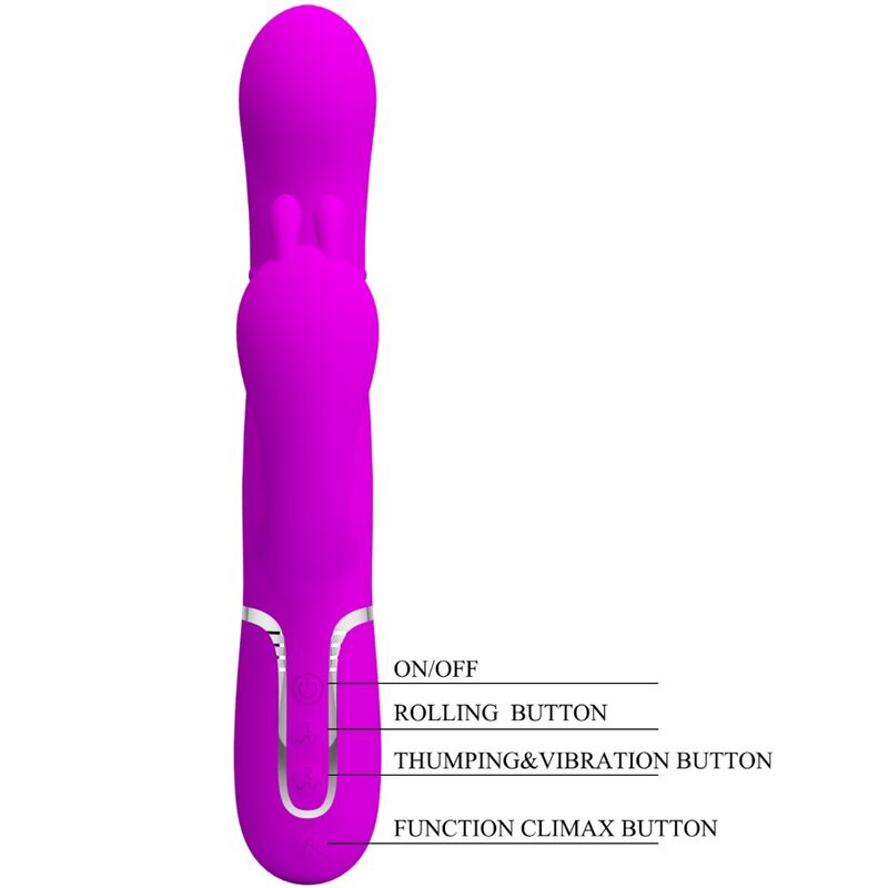 Pretty Love Flirtation Pretty Love - Cammy Triple Vibrator Multifunction 4 In 1 Pink