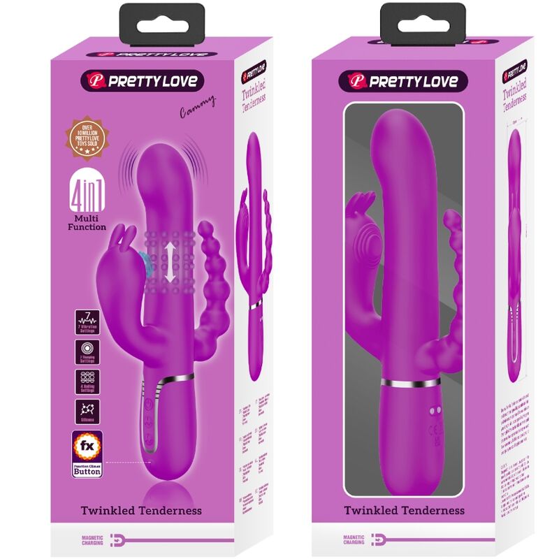Pretty Love Flirtation Pretty Love - Cammy Triple Vibrator Multifunction 4 In 1 Pink
