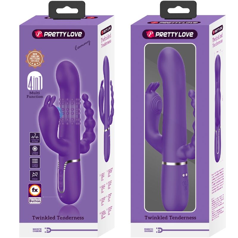 Pretty Love Flirtation Pretty Love - Cammy Triple Vibrator Multifunction 4 In 1 Purple