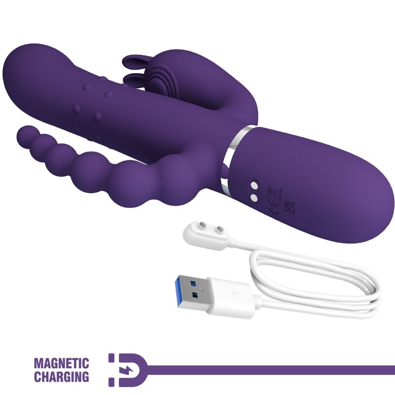 Pretty Love Flirtation Pretty Love - Cammy Triple Vibrator Multifunction 4 In 1 Purple