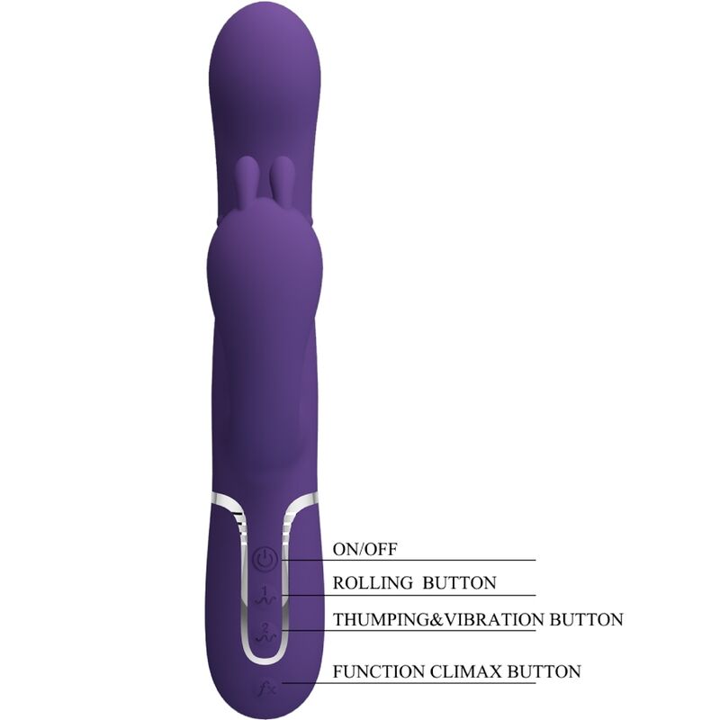 Pretty Love Flirtation Pretty Love - Cammy Triple Vibrator Multifunction 4 In 1 Purple