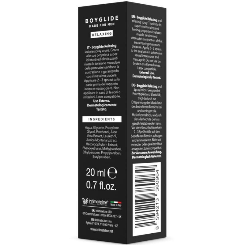 Intimateline Boyglide Intimateline - Boyglide Anal Relaxing Spray 20 Ml