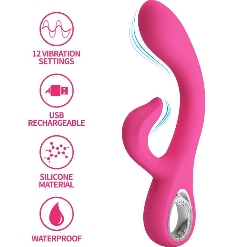 Pretty Love Flirtation Pretty Love - Fritz Rabbit Vibrator 12 Vibrations Pink