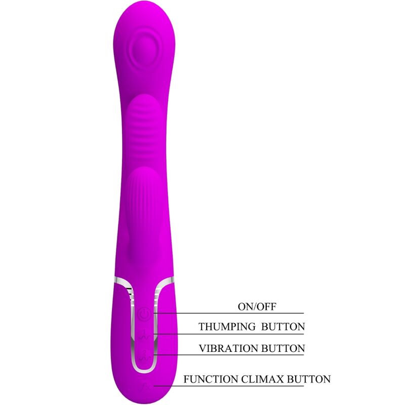 Pretty Love Flirtation Pretty Love - Shania Triple Rabbit Vibrator Multifunction Pink