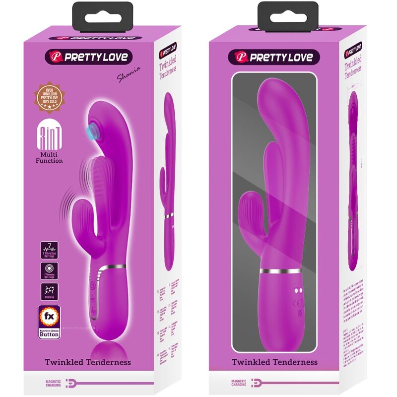 Pretty Love Flirtation Pretty Love - Shania Triple Rabbit Vibrator Multifunction Pink