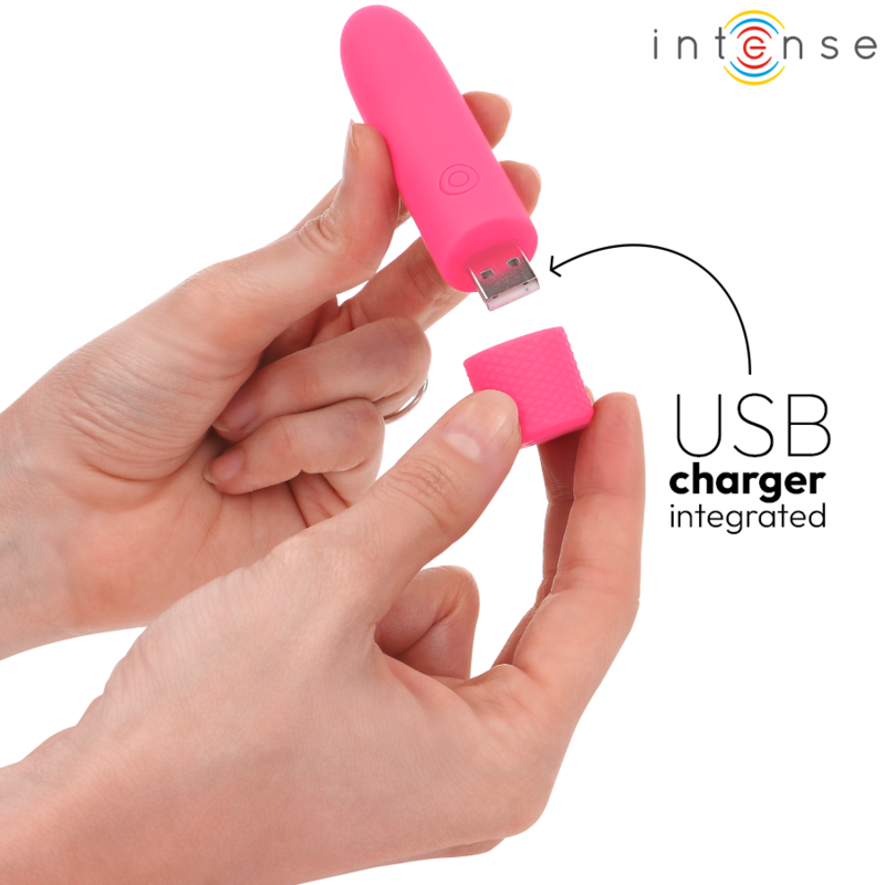 Intense Fun Intense - Symone Usb Rechargeable Vibrating Bullet 8 Vibrations Pink 10 X 2.2 Cm