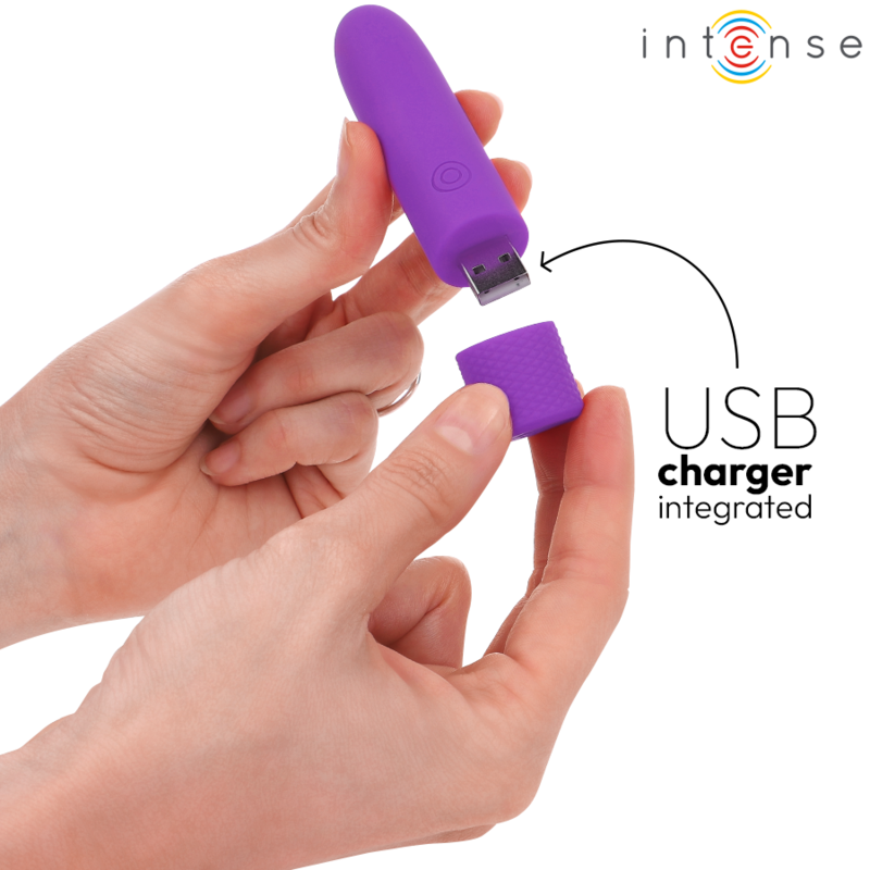 Intense Fun Intense - Symone Usb Rechargeable Vibrating Bullet 8 Vibrations Purple 10 X 2.2 Cm