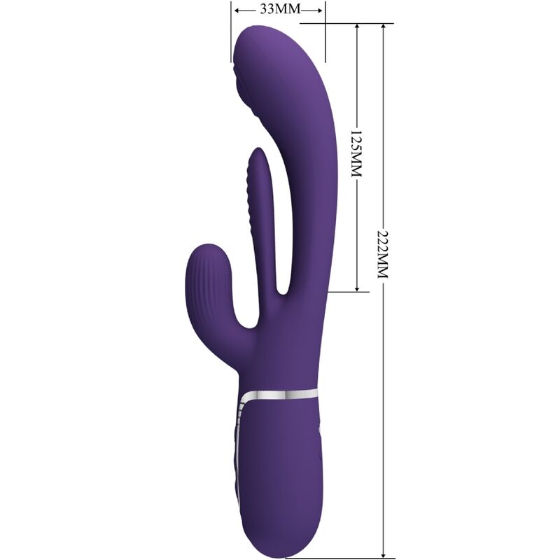 Pretty Love Shania Triple Rabbit Vibrator Multifunction Purple
