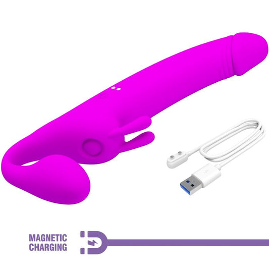 Pretty Love Zanini Strapless Strap-On 10 Vibrations Purple