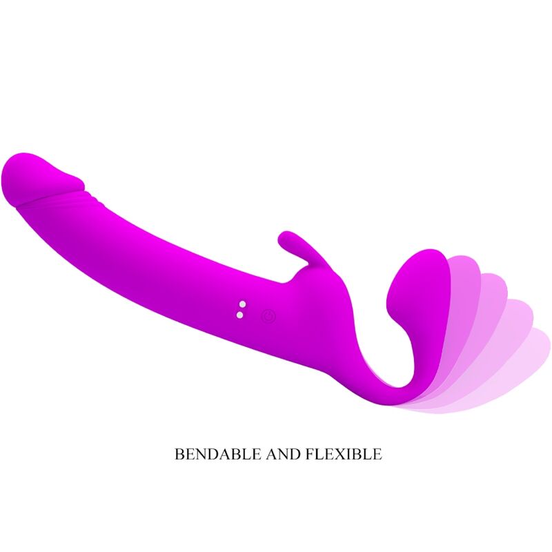 Pretty Love Zanini Strapless Strap-On 10 Vibrations Purple