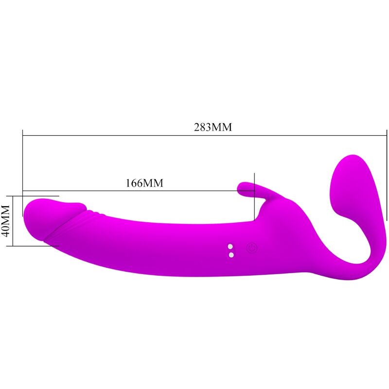 Pretty Love Zanini Strapless Strap-On 10 Vibrations Purple
