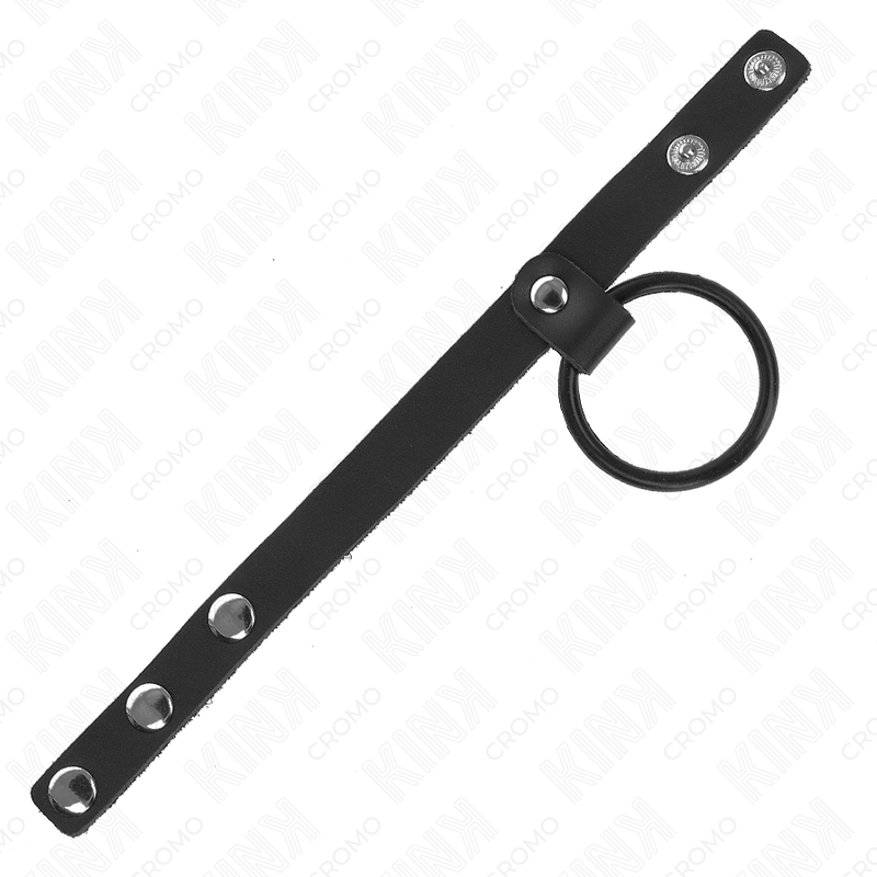 Kink Ring Power Kink - Silicone Penis Ring 3.8 Cm And Leather Ball Divider 22 X 1.5 Cm