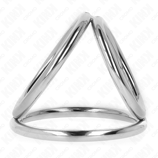 Kink Ring Power Kink - Triple Chrome Metal Penis Ring 3.2 Cm To 4.5 Cm