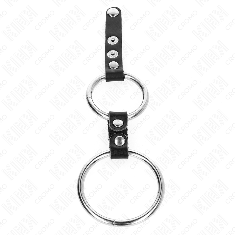 Kink Ring Power Kink - Double Penis Ring 3.8 Cm To 5 Cm Connected By Leather