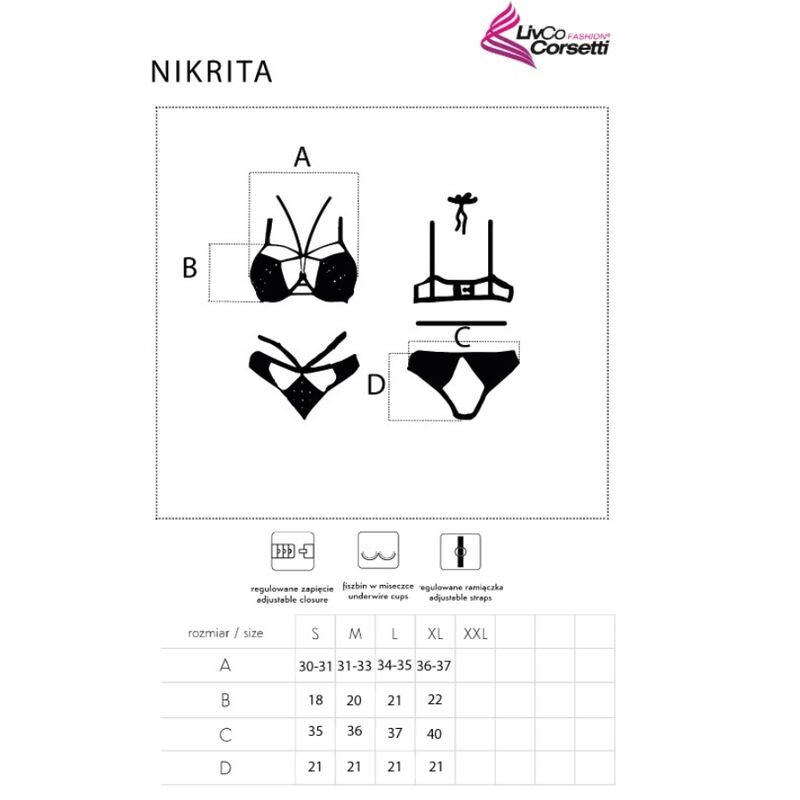 Livco Corsetti Sets Livco Corsetti Fashion - Nikrita Lc 90674 Sujetador + Panties Negro S