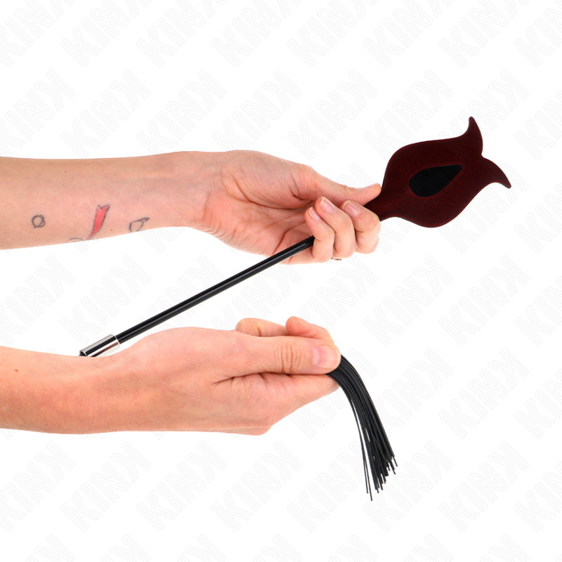 Kink Impact & Touch Kink - Rose Shape Silicone Tassel Whip 45 Cm