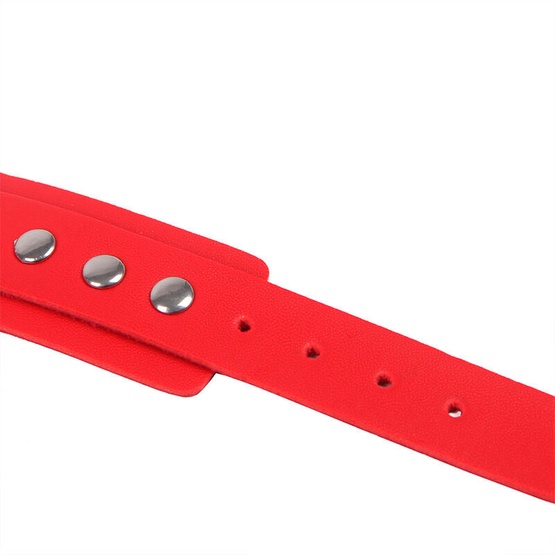 Subblime Handcuffs With Bondage Belt Red One Size