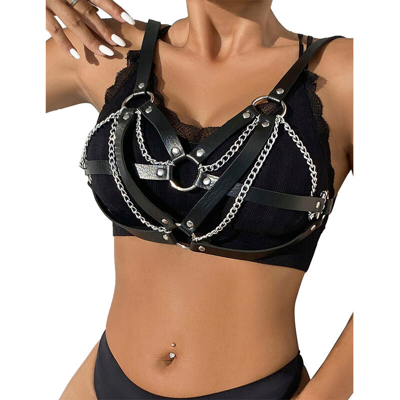 Subblime Fetish Subblime - 953713 Punk Bondage Belt Metal Buckle Black One Size