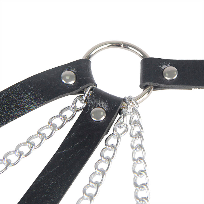 Subblime Fetish Subblime - 953713 Punk Bondage Belt Metal Buckle Black One Size