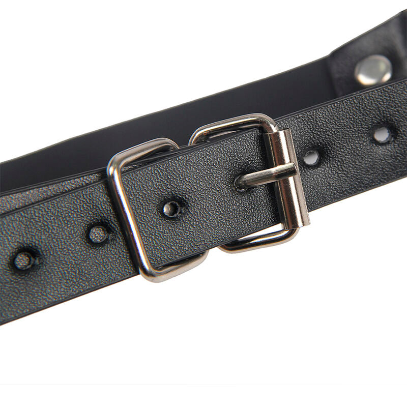 Subblime Fetish Subblime - 953720 Bondage Leather Strap Breast Clamps Black One Size