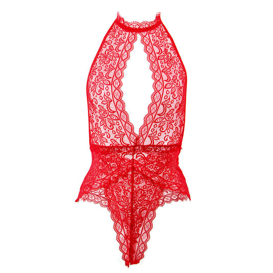 Subblime Bodystockings Subblime - 953881 Open Cup Bodysuit Red L/Xl