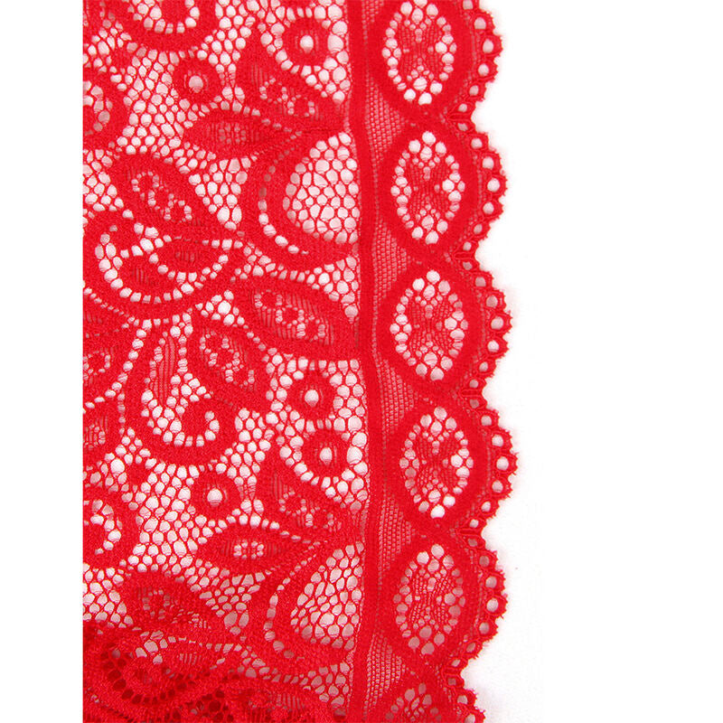 Subblime Bodystockings Subblime - 953881 Open Cup Bodysuit Red L/Xl
