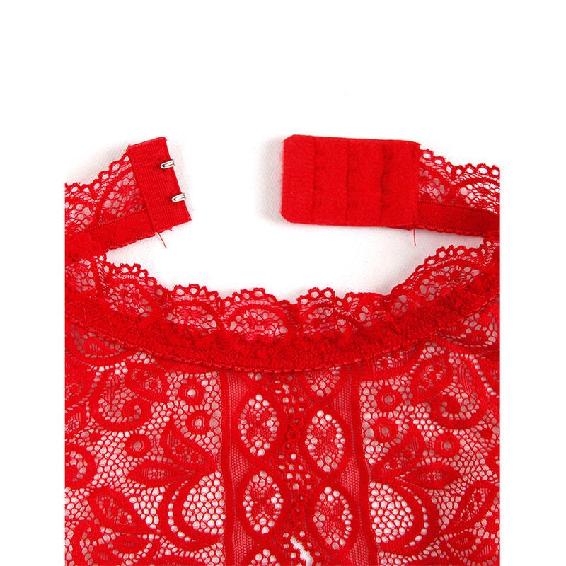 Subblime Bodystockings Subblime - 953881 Open Cup Bodysuit Red L/Xl