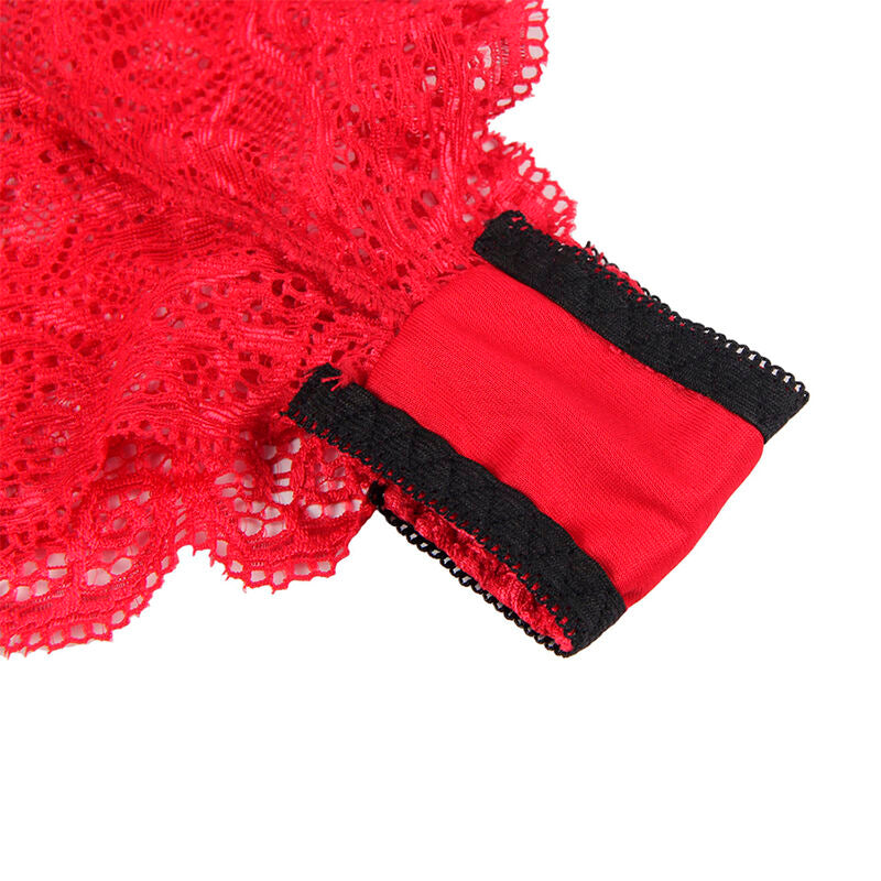 Subblime Sets Subblime - 953898 Silk And Lace Nightgown + Panties Red S/M