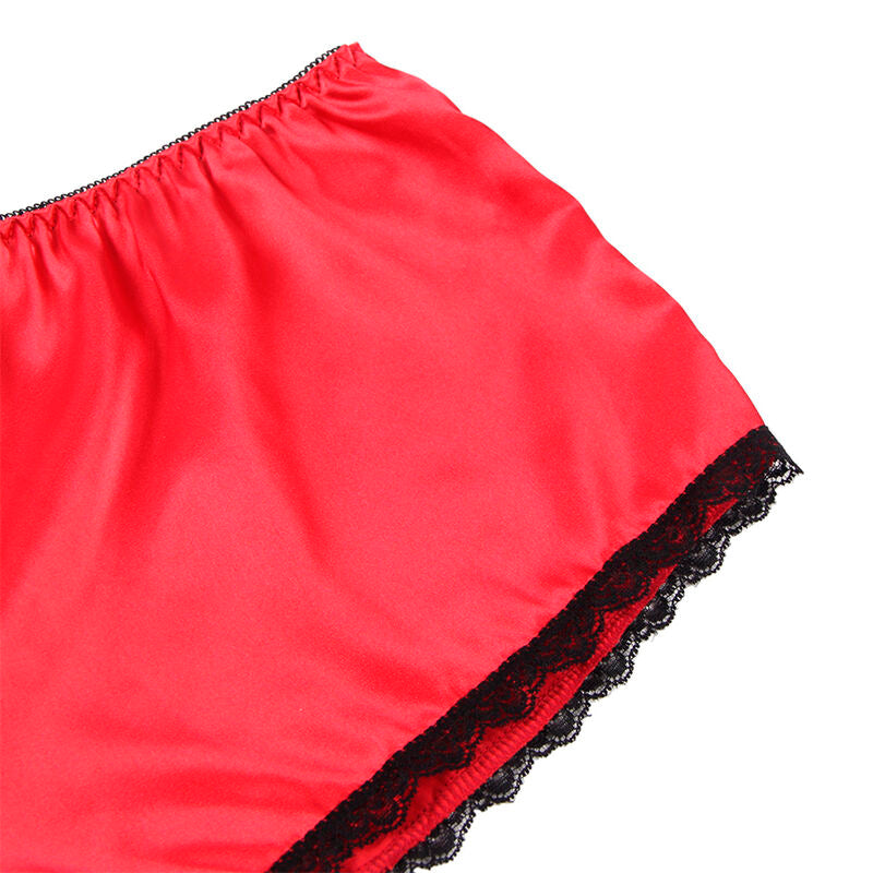 Subblime Sets Subblime - 953898 Silk And Lace Nightgown + Panties Red S/M