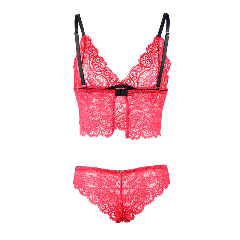 Subblime Sets Subblime - 953898 Silk And Lace Nightgown + Panties Red S/M