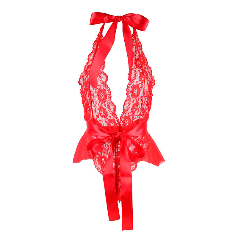 Subblime Bodies Subblime - 953973 Sexy Body With Ruffles + Belt Red S/M