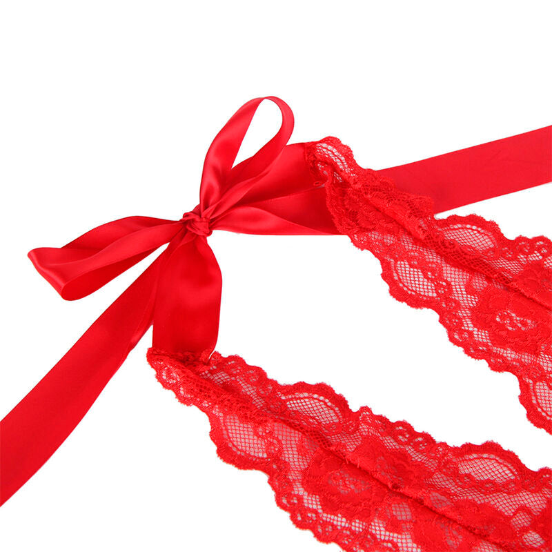 Subblime Bodies Subblime - 953973 Sexy Body With Ruffles + Belt Red S/M