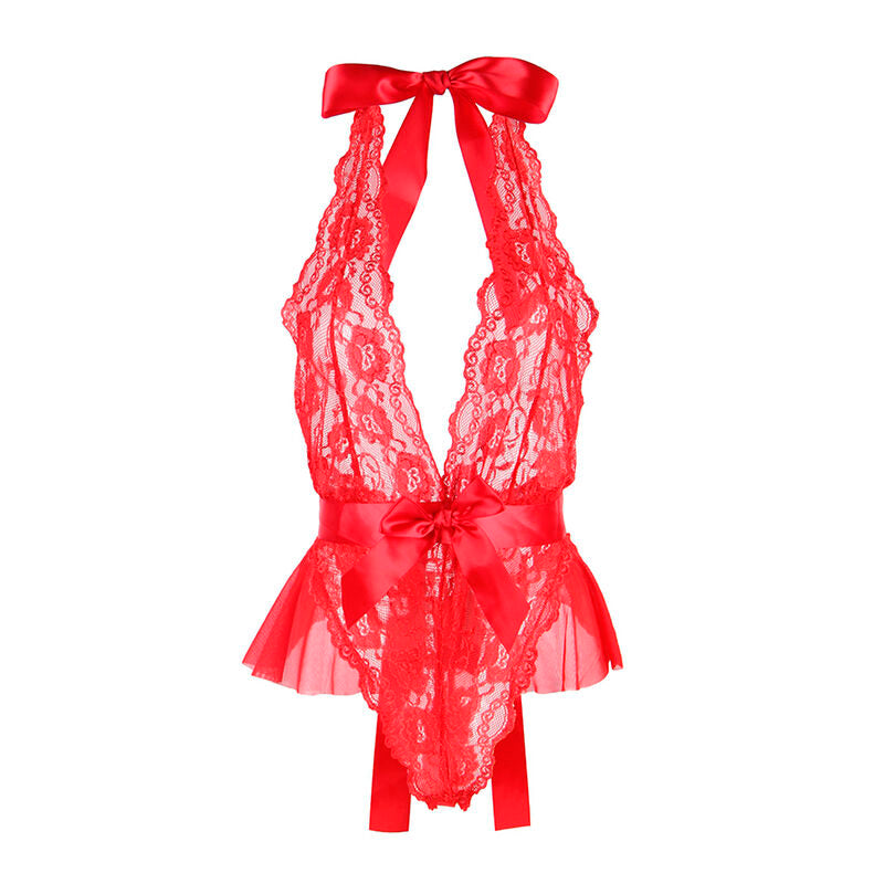 Subblime Bodies Subblime - 953973 Sexy Body With Ruffles + Belt Red S/M