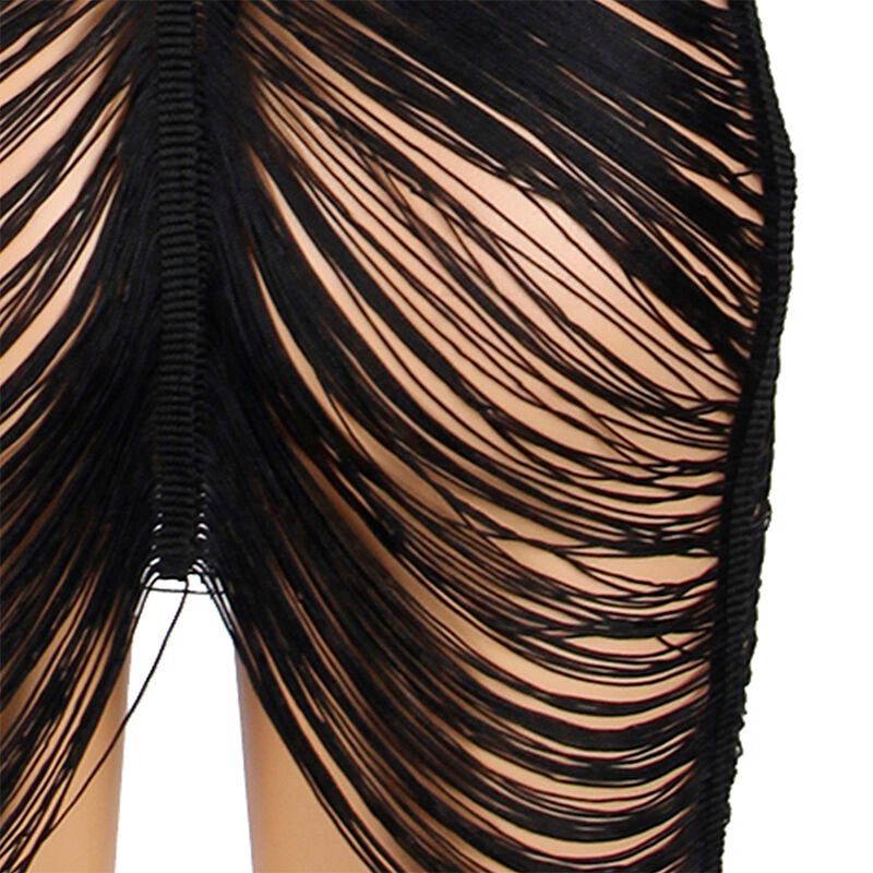 Subblime Sets Subblime - 954222 Strappy Dress + Thong Black S/M