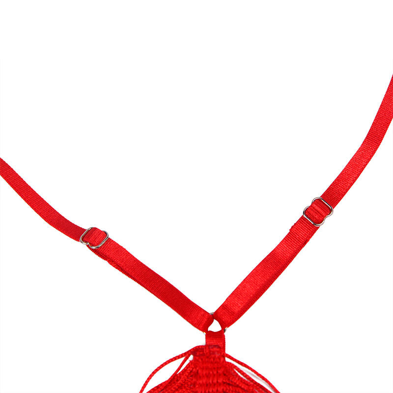 Subblime Sets Subblime - 954246 Strappy Dress + Thong Red S/M