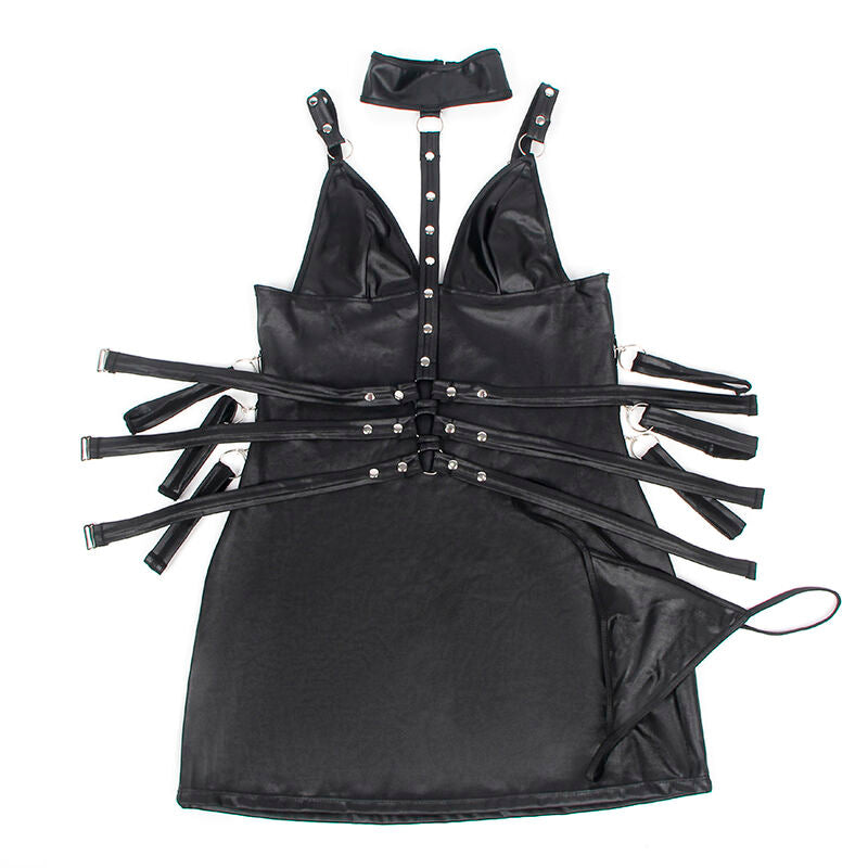 Subblime Dresses Subblime - 954406 Leather Bondage Dress Black S/M
