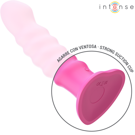 Intense Fun Intense - Cindy Vibrator Size L Spiral Design 10 Vibrations Pink Remote Control