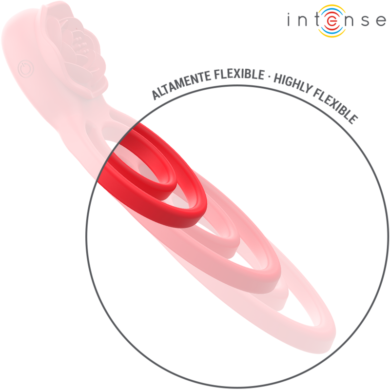 Intense Fun Intense - Gail Stimulator Rose 10 Vibrations Red Remote Control