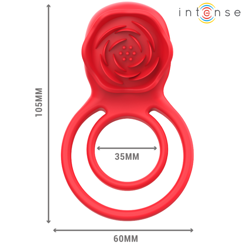 Intense Fun Intense - Gail Stimulator Rose 10 Vibrations Red Remote Control