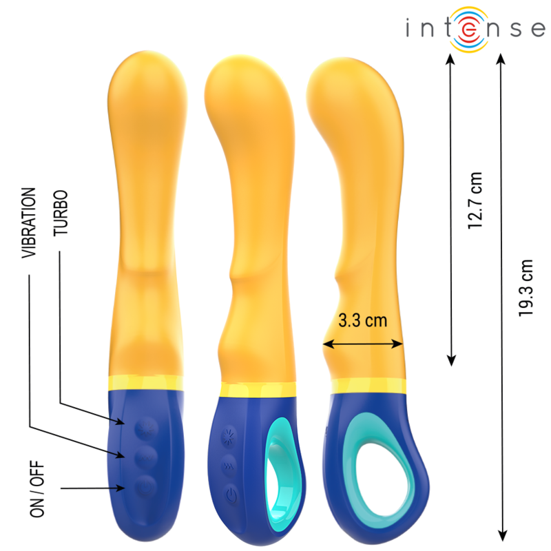 Intense Fun Intense - Shaggy G-Spot Vibrator Yellow