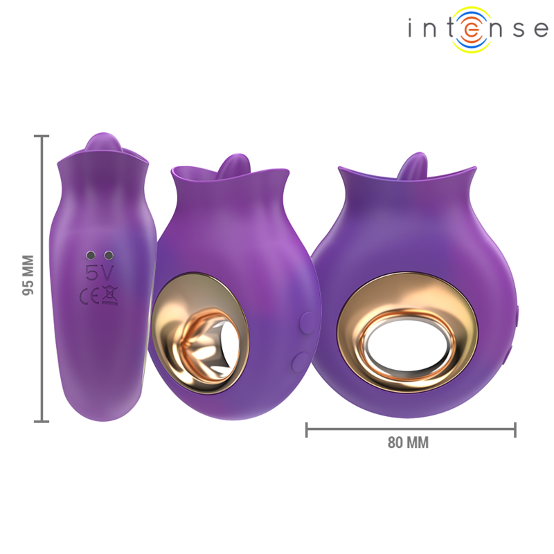 Intense Fun Intense - Tuli Clitoris Stimulator 9 Vibrations & 9 Oscillations Purple