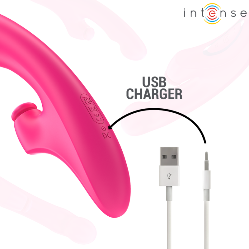 Intense Fun Intense - Emi Vibrator 13.5 Cm Multifunction 3 In 1 10 Vibrations Pink